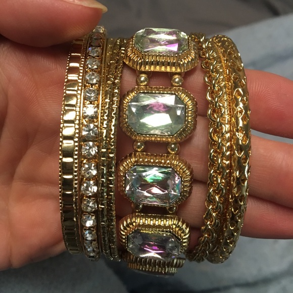 Gold bangle set - Picture 2 of 2